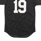 MAJESTIC Mens Black Dbacks Heritage Button Jersey S Short Sleeve V-Neck Baseball