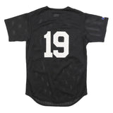 MAJESTIC Mens Black Dbacks Heritage Button Jersey S Short Sleeve V-Neck Baseball