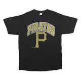 LOGO 7 Mens Black Pirates Graphic T-Shirt XL Short Sleeve Crew Neck Cotton Blend