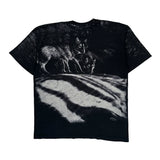 Wolf Harlequin Graphic Aop T-Shirt - XL Black Cotton