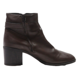 GEOX Ankle Boots Black Leather Womens UK 5