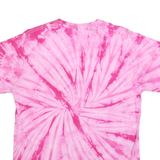 GILDAN Womens Pink Tie Dye Jax Beach Florida Graphic T-Shirt M Crew Neck Short