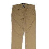 CHAPS Mens Cotton Blend Beige Regular Fit Straight Leg Trousers W32 L33