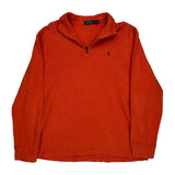 Polo By Ralph Lauren 1/4 Zip - XL Orange Cotton