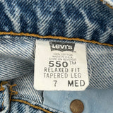 Made In USA Levis 550 Jeans - 28W US 4 Light Wash Cotton