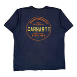 Rugged Workwear Carhartt Graphic T-Shirt - Large Blue Cotton