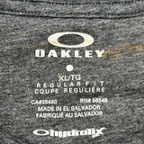 Oakley Long Sleeve T-Shirt - XL Grey Cotton Blend