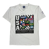 USA 94 Umbro Single Stitch T-Shirt - Large Multicoloured Cotton