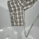 Alvin Josef Checked Cargo Shorts - 28W UK 10 Grey Cotton