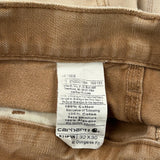 Carhartt Double Knee Dungarees - 32W 30L Beige Cotton
