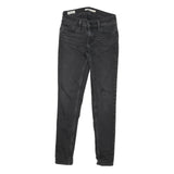 LEVI'S 710 Womens Jeans Black Slim Skinny Denim Medium W24 L27 Stretch Zip