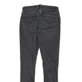 LEVI'S 710 Womens Jeans Black Slim Skinny Denim Medium W24 L27 Stretch Zip