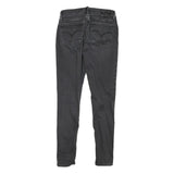 LEVI'S 710 Womens Jeans Black Slim Skinny Denim Medium W24 L27 Stretch Zip