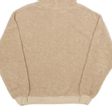 Womens Beige Fleece Hoodie L Comfortable Warm Oversized Pullover