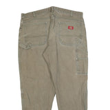 DICKIES Mens Relaxed Beige Cotton Blend Relaxed Fit Casual Trousers W38 L30