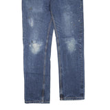 DICKIES Mens Regular Fit Blue Denim Jeans Button W34 L34 Cotton Blend