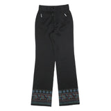 TEDDYS Girls Polyester Blend Black Embroidered Hem Regular Fit Straight Leg