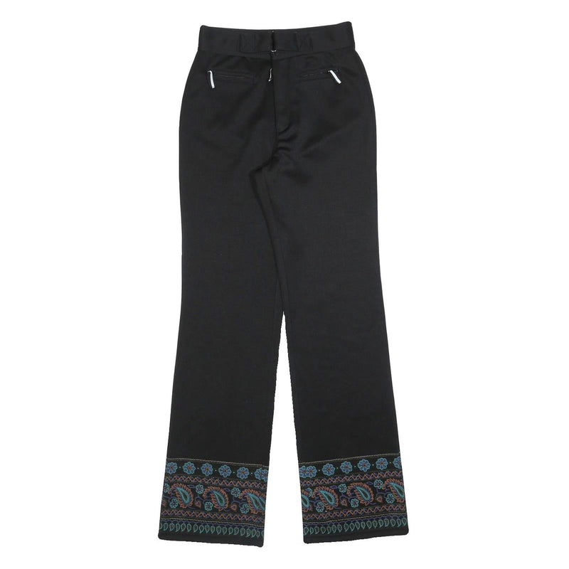 TEDDYS Girls Polyester Blend Black Embroidered Hem Regular Fit Straight Leg