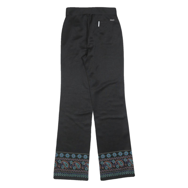 TEDDYS Girls Polyester Blend Black Embroidered Hem Regular Fit Straight Leg