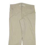DICKIES Womens Regular Beige Cotton Blend Trousers W36 L30 Classic Zip Pocket