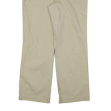 DICKIES Womens Regular Beige Cotton Blend Trousers W36 L30 Classic Zip Pocket