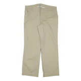 DICKIES Womens Regular Beige Cotton Blend Trousers W36 L30 Classic Zip Pocket
