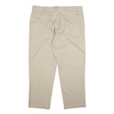 DICKIES Mens Cotton Blend Beige Regular Fit Straight Leg Trousers W42 L30