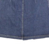 LIZ CLAIBORNE Womens Blue Denim Mini Cotton Blend Skort Size M Zip Pockets