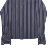TED BAKER Mens Blue Striped Shirt M Cotton Casual Long Sleeve Button Shirt