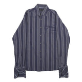 TED BAKER Mens Blue Striped Shirt M Cotton Casual Long Sleeve Button Shirt