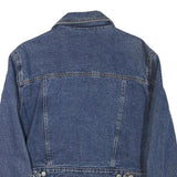 Womens Blue Denim Button Jacket S Cotton Blend Classic Casual Outerwear