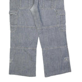 GREEN COAST Mens Regular Fit Blue Denim Cargo Jeans W34 L27 Casual Cotton Blend