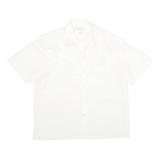 CATHY CHE Womens White & Cream Shirt XS Button Front Embroidered Lace