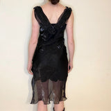 Labido Midi Dress - Small Black Polyester