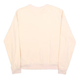 FILA Womens Cream Sweatshirt Crew Neck L Cotton Blend Logo Embroidered