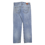 LEVI'S 501 Mens Jeans Blue Regular Straight Denim Light W32 L28 Classic Button