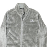 FILA Womens Grey Sport Jacket XL Polyester Blend Fleece Zip Casual Comfort