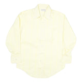 ROYAL KNIGHT Mens Yellow Shirt L Classic Cotton Blend Long Sleeve Formal Button