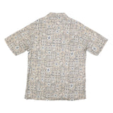 WOOLRICH Mens Beige Patterned Cotton Blend Shirt L Casual Summer Style