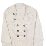 CLOCKHOUSE Womens Cream Button Jacket S Cotton Blend Classic Lightweight