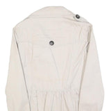 CLOCKHOUSE Womens Cream Button Jacket S Cotton Blend Classic Lightweight