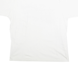SOFFES CHOICE Mens White Navy Graphic T-Shirt L Short Sleeve Crew Neck Cotton