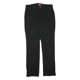 DICKIES Womens Black Regular Fit Straight Leg Cotton Blend Trousers W31 L31