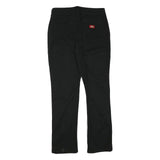 DICKIES Womens Black Regular Fit Straight Leg Cotton Blend Trousers W31 L31