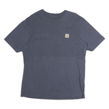 CARHARTT Mens Blue Pocket T-Shirt L Short Sleeve Crew Neck Classic Cotton