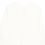 MIGHTYFINE Mens White Woodstock Graphic Crew Neck L Cotton Sweatshirt