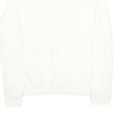 MIGHTYFINE Mens White Woodstock Graphic Crew Neck L Cotton Sweatshirt
