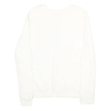 MIGHTYFINE Mens White Woodstock Graphic Crew Neck L Cotton Sweatshirt