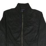 TOMMY HILFIGER Womens Black Polyester Blend Zip Jacket XL Classic Plain Zip Up