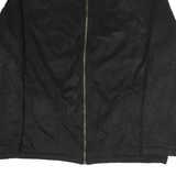 TOMMY HILFIGER Womens Black Polyester Blend Zip Jacket XL Classic Plain Zip Up